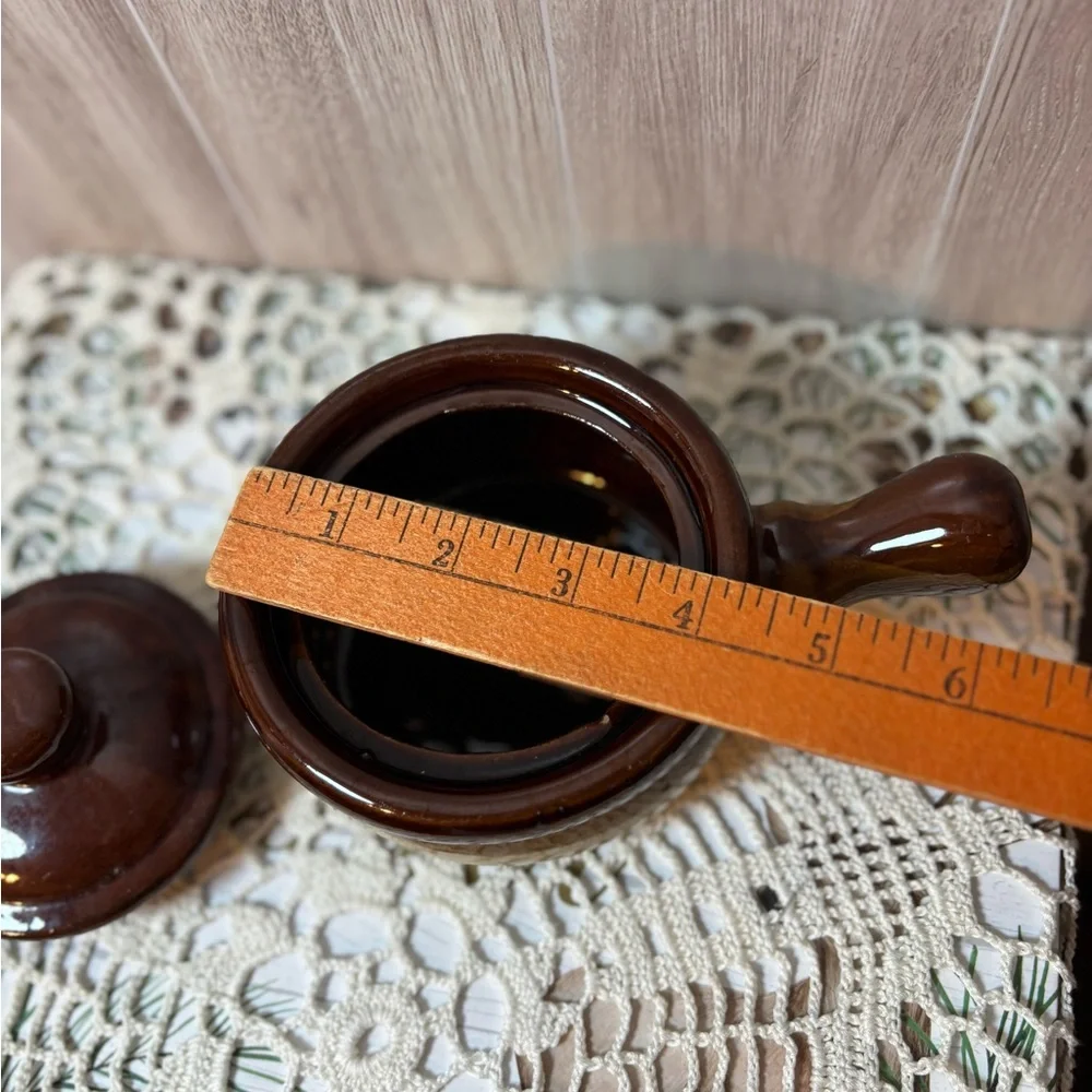 Stoneware Chili French Onion Soup Bowl with Lid And Handle